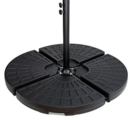 4-Piece Set Cantilever Umbrella Base Water Weights for Offset Umbrellas by Trademark Innovations