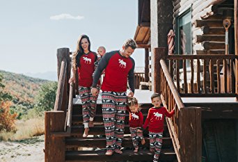 Christmas Pajama Sets Moose Fair Isle | Women Men Boys Girls and Infant Sizes