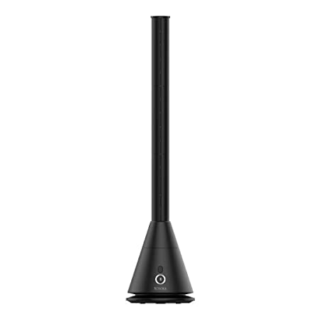 Tesora - Inspired by you 2-in-1 Premium tower and table fan 38" with digital touch and remote control, 80° oscillation, detachable hollow sections(Black)