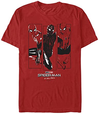 Marvel Spider-Man No Way Home Three Suit Panels Men's T-Shirt