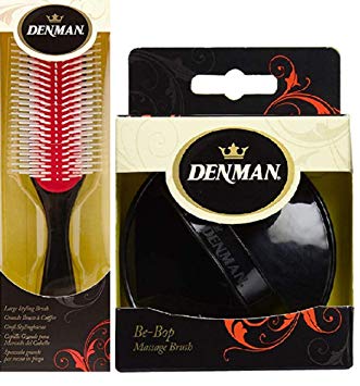 Denman Cushion Brush Nylon Bristles, 9-Row   Be-Bop Massage Brush, Twister, Shampoo Brush