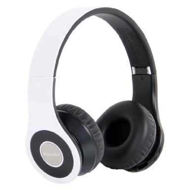 Bluedio B Wireless and Bluetooth Stereo Headphones with FM Radio/ SD Card slot (White)