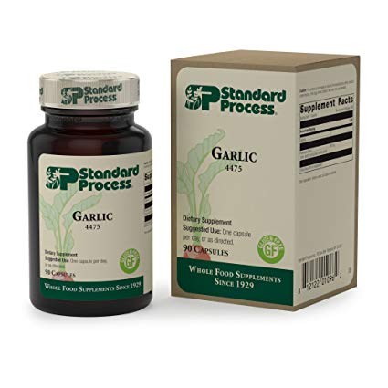 Standard Process - Garlic (Organically Grown) - Supports Healthy Circulatory, Liver, Lung and Immune System Function, Provides Antioxidant Activity, Gluten Free - 90 Capsules