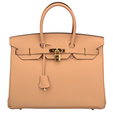 Ainifeel Women's Padlock Handbags with Golden Hardware