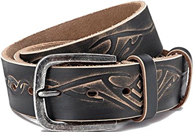 akzendo-collection Men's Genuine Buffalo Leather Belt