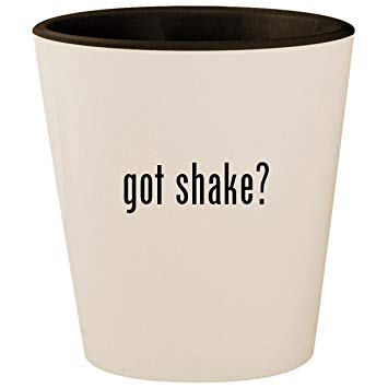 got shake? - White Outer & Black Inner Ceramic 1.5oz Shot Glass