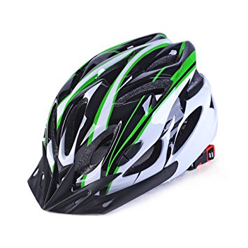 IFLYING Eco-Friendly Super Light Integrally Bike Helmet,Adjustable Lightweight Mountain Road Bike Helmets for Men and Women (Green)