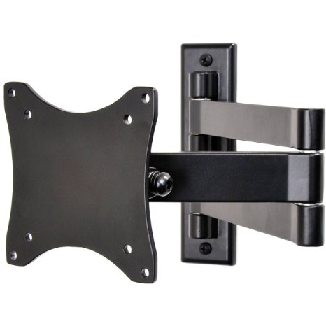 VideoSecu TV Wall Mount Articulating Arm Monitor Bracket for most 12-24 some up to 27 LCD LED Plasma Flat Panel Screen TV with VESA 10075mm ML10B 1E9