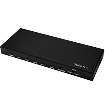 StarTech.com HDMI Splitter - 4-Port - 4K 60Hz - HDMI Splitter 1 In 4 Out - 4 Way HDMI Splitter - HDMI Port Splitter (ST124HD202)