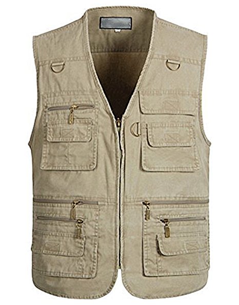 Vest Alipolo Mens Summer Cotton Leisure Outdoor Plus Size Fish Vest