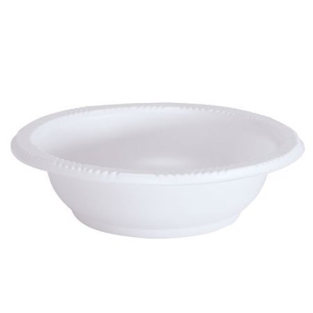 Party Dimensions 100 Count Disposable Plastic Bowls, 5 oz., White