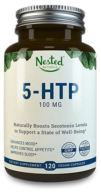 5-HTP 100 mg | 120 Vegan Capsules | Enhance Your Mood, Sleep, Relaxation, Calm, Appetite Control and More | Best Natural Serotonin Booster | Supplement For Anti Stress Support & Anxiety Relief | 100mg