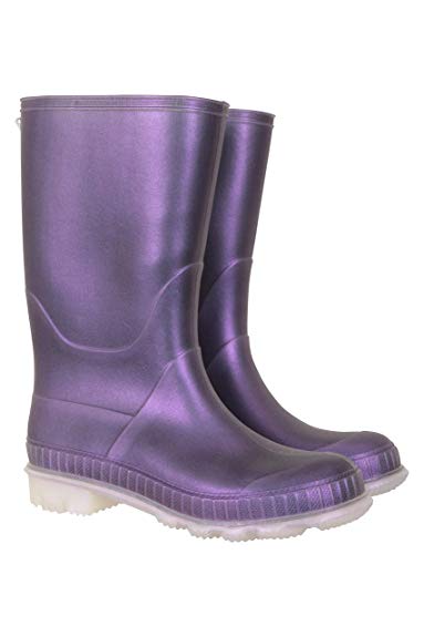 Mountain Warehouse Plain Kids Wellies - Durable Sole Childrens Wellington Boots, PVC Outer Rain Shoes, Soft Jersey Lined - for School, Walking, Outdoors