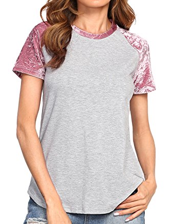 Romwe Women's Summer Short Sleeve Striped Tee Cotton T-Shirt