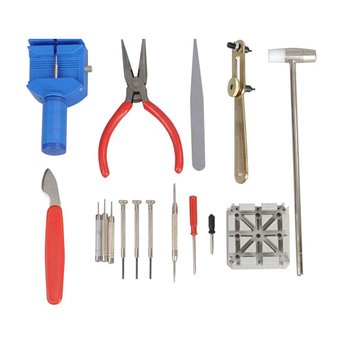 HTHH 16-Piece Watch Repair Tool Kit Pin Strap Battery Change Remover Opener