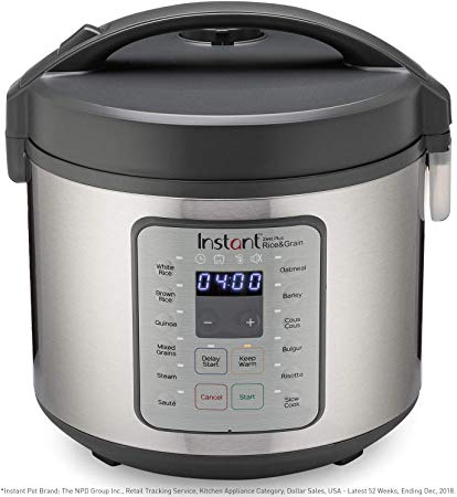 Instant Zest Plus Rice Cooker, Grain Maker, Saute Pan, Slow Cooker, and Steamer|20 Cups|Cooks Rice, Quinoa, Oatmeal, Barley, Couscous, Bulgur, and Risotto|From the Makers of Instant Pot