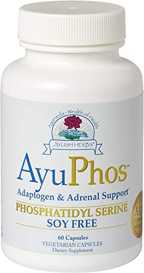 Ayush Herbs AyuPhos, Certified Organic Ayurvedic Herbal Supplement, Powerful Memory & Cognition Support, Benefits Mood, Athletic Recovery, Doctor Formulated, 60 Count
