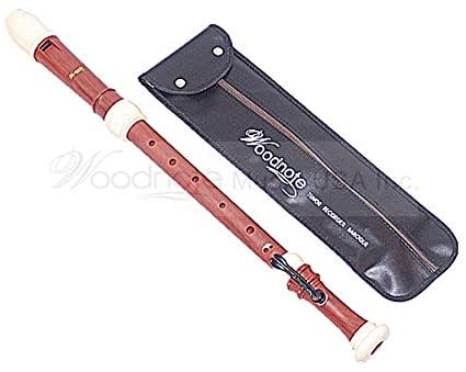 Woodnote ABS Twin Color Wood Grain/Ivory Tenor Recorder-Baroque fingering/3 pieces construction