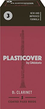 Rico Plasticover Bb Clarinet Reeds, Strength 3.0, 5-pack