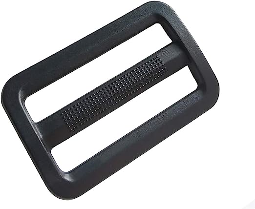 D DrNeeko 20 Pcs 1-1/2 Inch Black Plastic Tri-Glide Slides Button Adjustable Webbing Triglides Slider Buckle for Belt Backpack and Bags (38mm, Black)
