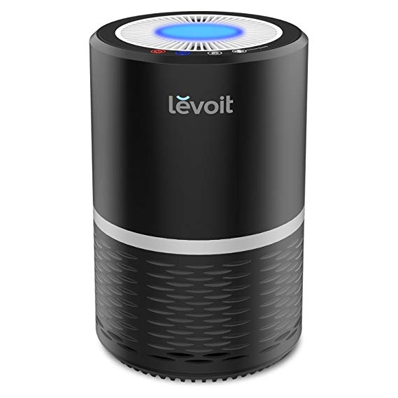 LEVOIT LV-H132 Purifier with True Hepa Filter, Odor Allergies Eliminator for Smokers, Smoke, Dust, Mold, Home and Pets, Air Cleaner with Night Light, US-120V, Black