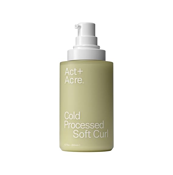 ACT  ACRE Cold Processed Soft Curl Lotion for Defined Curls - Moisturize and Enhance Shine - Reduce Frizz and Flyaways - Soft and Light Hold