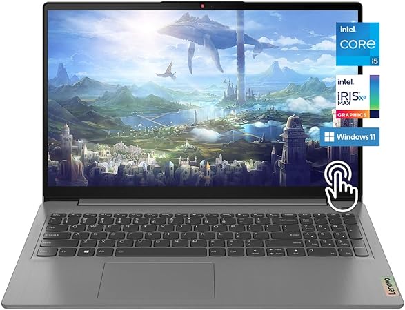 Lenovo 2023 Newest Ideapad 3i Laptop, 15.6" FHD Touchscreen, 11th Gen Intel Core i5-1135G7 Processor, 12GB DDR4 RAM, 512GB SSD, HDMI, Webcam, Wi-Fi6, Bluetooth, Win11, Arctic Grey, W/GaLiMu