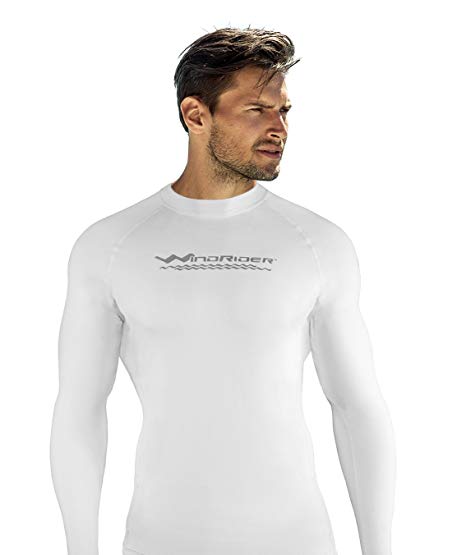 WindRider Men’s Rash Guard Swim Shirt – Long Sleeve UPF 50  Performance Fit