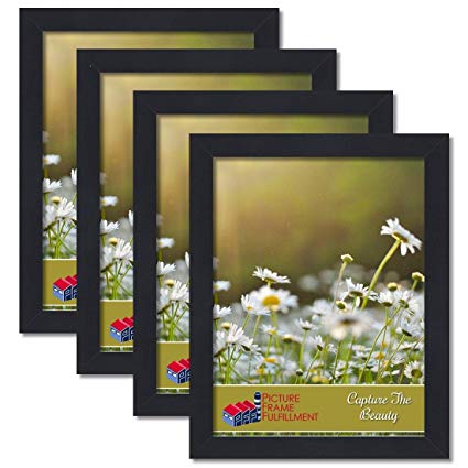 PictureFrameFactoryOutlet 16 by 20-inch Picture Frame 4-Piece Set, Smooth Finish, 1.25 Inch Wide, Black