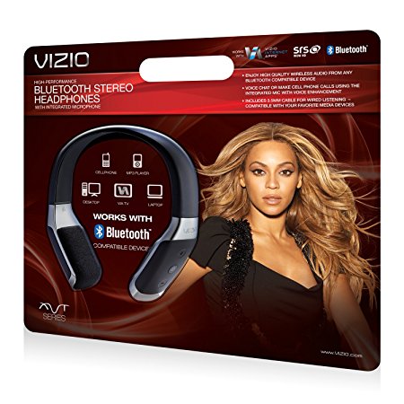 VIZIO XVTHB100 Bluetooth Stereo Headphones (Black) (Discontinued by Manufacturer)