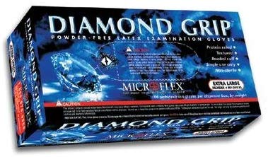 Microflex - Diamond Grip Latex Gloves - Box Size Small