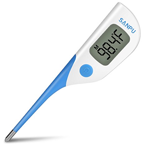 Digital Medical Thermometer Oral Rectal and Armpit for Baby Fast 8 Seconds Reading Waterproof with Fever,Temperature Clinical Professional Detecting Kid,Children,Adult