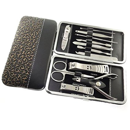 Goege High quality Full-function nail clipper Nail Care Personal Manicure & Pedicure Set, Travel & Grooming Kit (12pcs)