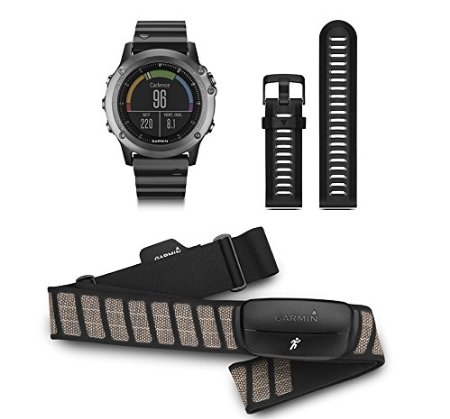 Garmin Fenix 3 GPS Multisport Watch with Outdoor Navigation and Heart Rate Monitor - Sapphire