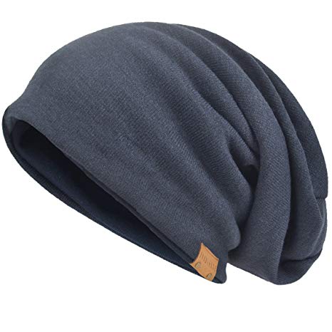 VECRY Men's Cool Cotton Beanie Slouch Skull Cap Long Baggy Hip-hop Winter Summer Hat