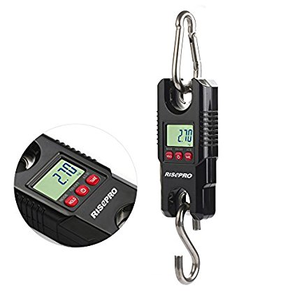 Hanging Scale, RISEPRO Digital Professional Hanging Scale W/ Accurate Sensor for Crane Luggage Fishing Construction Hunting Balance Pocket 300kg WH-C300B