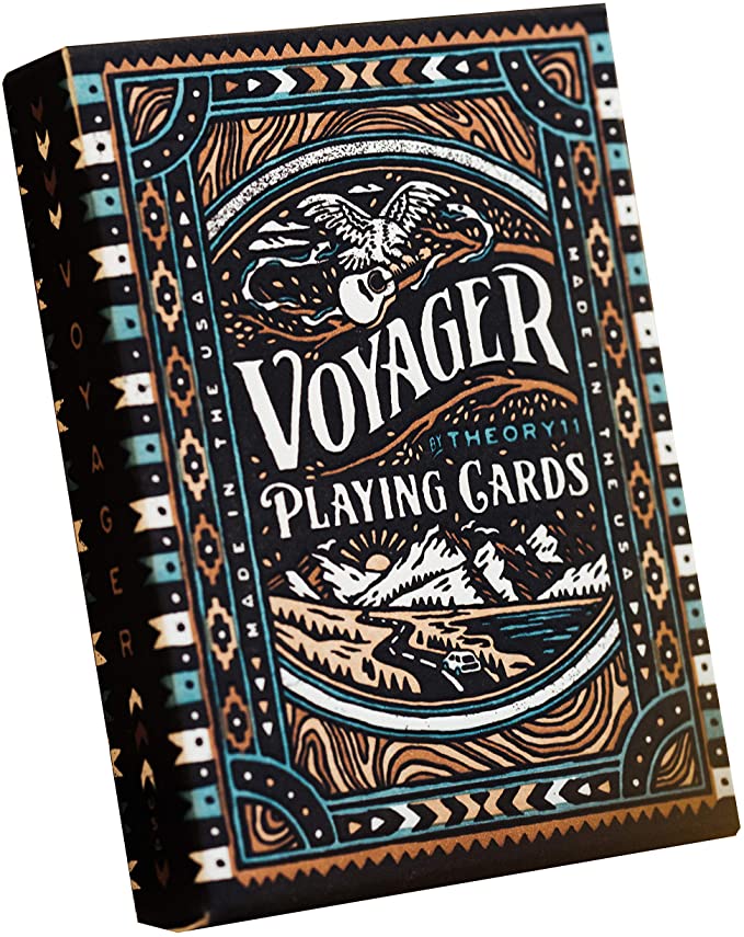 theory11 Voyager Playing Cards, Light Brown/Black, (Model: CARDSVOYAGER)