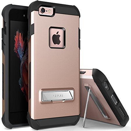 iPhone 6S Case, OBLIQ [Skyline Advance][Rose Gold] with Metal Kickstand Thin Dual Layered Metallic Heavy Duty Hard Protection Hybrid High Quality Case for iPhone 6S (2015) & iPhone 6 (2014)