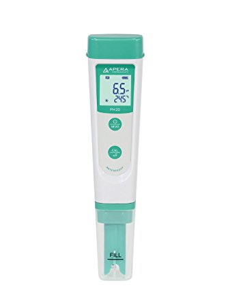 Apera Instruments AI209 PH20 Value Waterproof pH Pocket Tester, ±0.1 pH Accuracy, 0-14.0 pH Range, Complete Kit