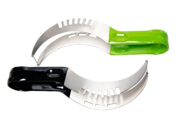 Melon Monster Watermelon Slicer 2 Pack- with Comfort Grip Handles- the Original Melon Knife, Corer, and Server Tongs- the Perfect Watermelon Cutter for any Kitchen, Picnic or BBQ- the Ideal Gift!