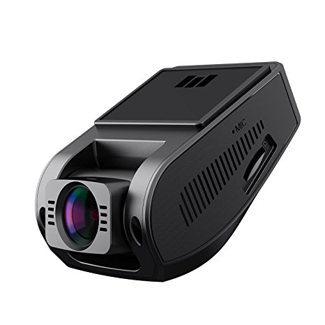 AUKEY Dash Cam Full HD 1080P, 170° Wide Angle Lens, Night Vision, Motion Detection, G-Sensor, WDR and Loop Recording, Mini DVR Camera Dashboard with 2 Ports Car Charger (DR02)