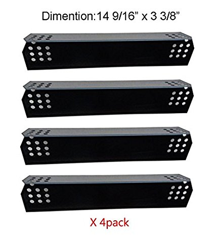 PH7371 (4-pack) Porcelain Steel Heat Plate Replacement for Grill Master 720-0697, 720-0737 and Uberhaus 780-0003 Gas Grill Models (14 9/16" x 3 3/8")