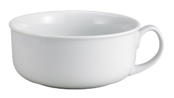 HIC Oversized Soup and Cereal Mug, Fine Porcelain, White, 28-Ounces