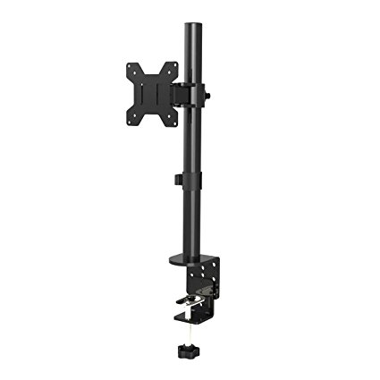 Suptek Fully Adjustable Single Arm LCD LED Monitor Stand Desk Mount Bracket for 13"-27" Screen with ±15° Tilt, 360° Rotation-Max VESA 100x100 MD6401