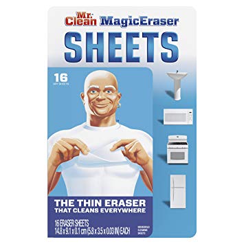 Mr. Clean Magic Eraser Cleaning Sheets, The Power of a Magic Eraser in a Thin, Flexible, Disposable Sheet, 16 Count