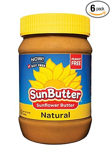SunButter Natural Sunflower Seed Spread, 16-Ounce Plastic Jars (Pack of 6)