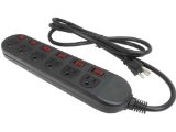 Rosewill 6 Outlet Power Strip with Individual Switches and 6-Feet Cord RPS-210BL