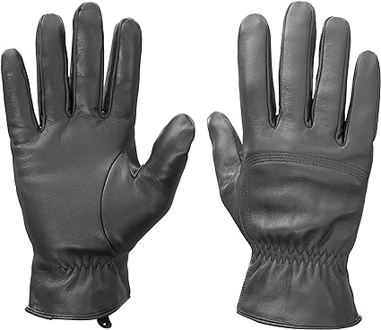 NYFASHION101 Men's Soft Sheep Skin Leather Winter Inner Lining Driving Gloves