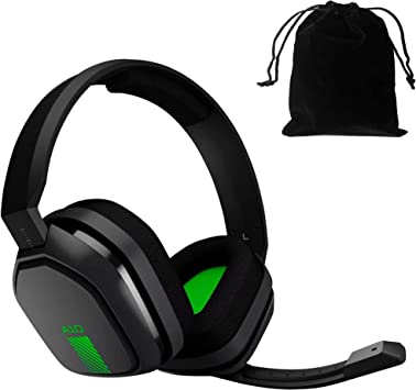 ASTRO Gaming A10 Headset for Xbox One/Nintendo Switch / PS4 / PC and Mac - Wired 3.5mm and Boom Mic w/Velvet Pouch Bag - Bulk Packaging - (Green/Black)