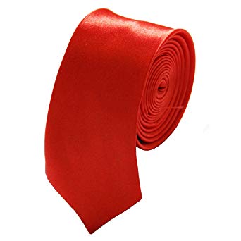 Soophen Mens Solid Color 2" Skinny Tie